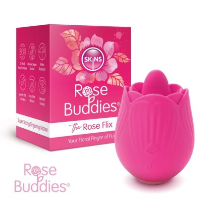 Skins Rose Buddies The Rose Flix Clitoral Massager Pink - Image 2