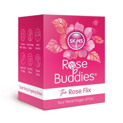 Skins Rose Buddies The Rose Flix Clitoral Massager Pink - Image 3