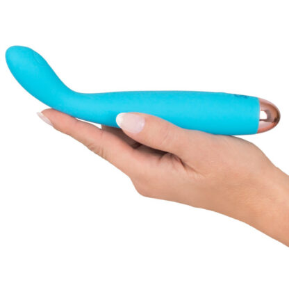 Cuties Silk Touch Rechargeable Mini Vibrator Blue - Image 3