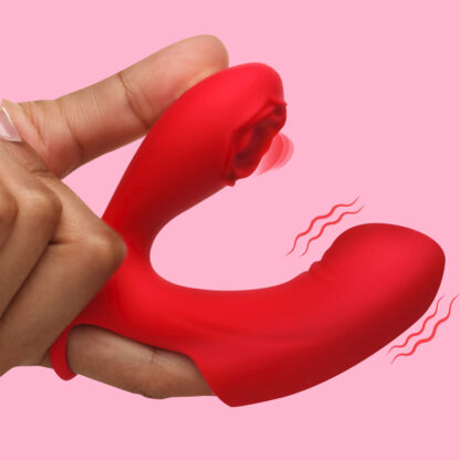 Rose Touch Pulsing Silicone Finger Vibrator - Image 2