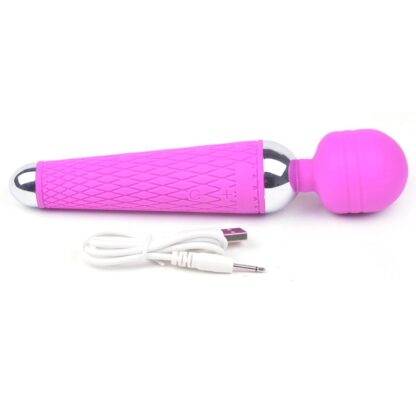 10 Speed Purple Rechargeable Magic Wand - Image 2