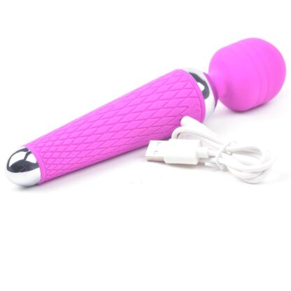 10 Speed Purple Rechargeable Magic Wand - Image 3