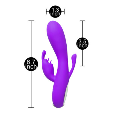 Double Bunny 12 speed Silicone Vibe Purple - Image 2