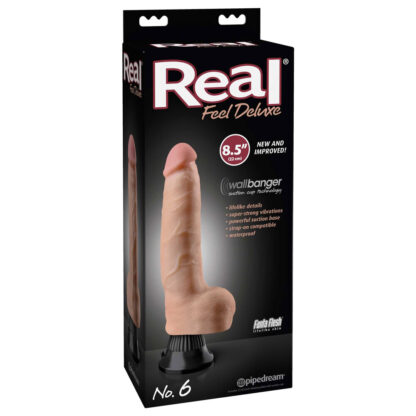 Real Feel Deluxe No 6 Flesh Penis Vibrator - Image 4