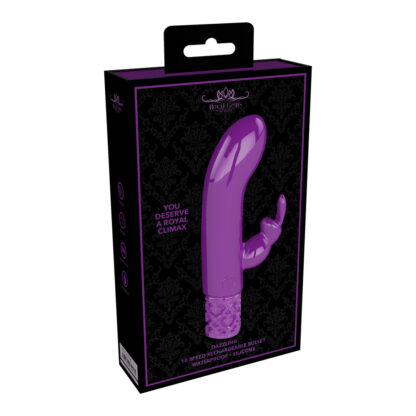 Royal Gems Dazzling Rechargeable Rabbit Bullet Purple - Image 4