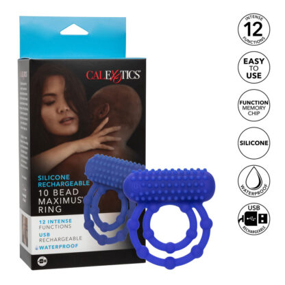 10 Bead Maximus Rechargeable Cock Ring - Image 4