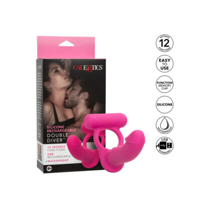 Silicone Rechargeable Double Diver Stimulator - Image 4