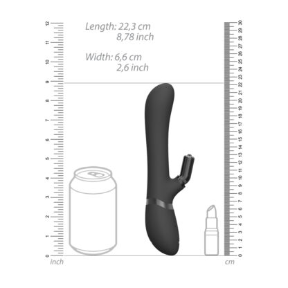 Vive Chou Double Action Interchangeable Rabbit Vibrator Black - Image 3