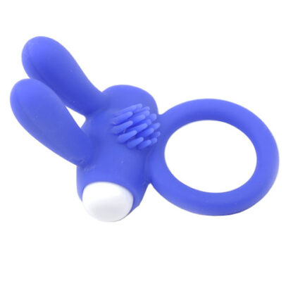 Cock Ring With Rabbit Ears Blue - Image 2